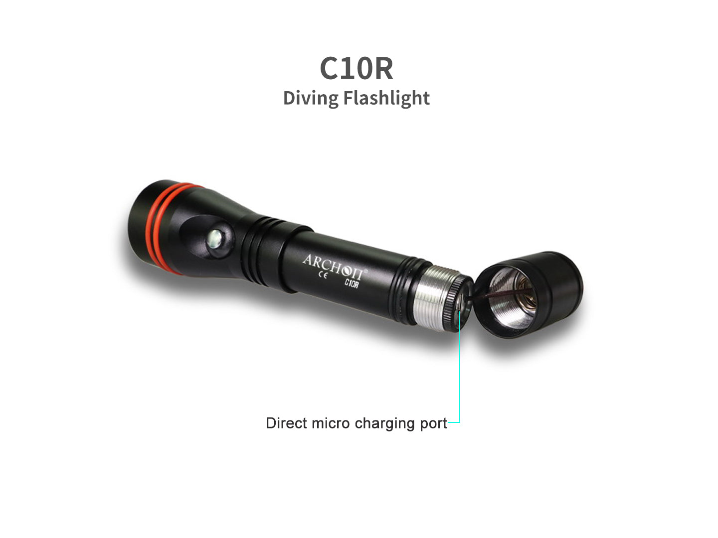 Archon C10R Diving Flashlight | Direct Charging - 1,200 LM