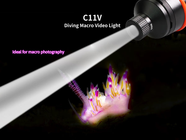 Archon C11V Diving Macro Video Light with Snoot - 1,200 LM