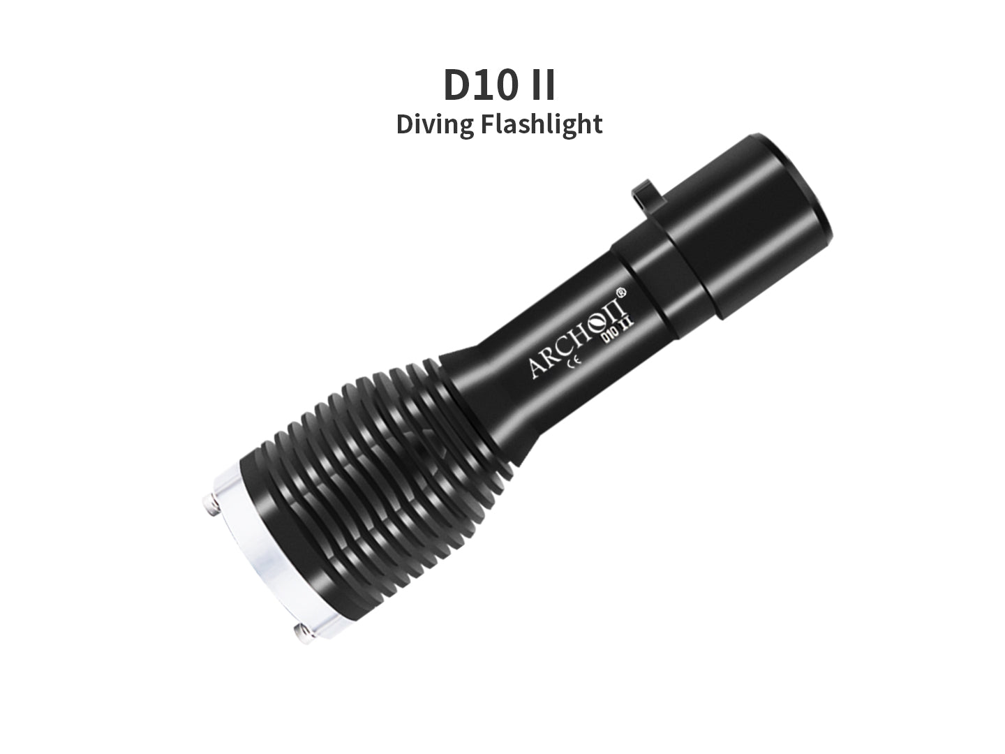 Archon D10 II Diving Flashlight | Rotary Tailcap Switch- 2,000 LM