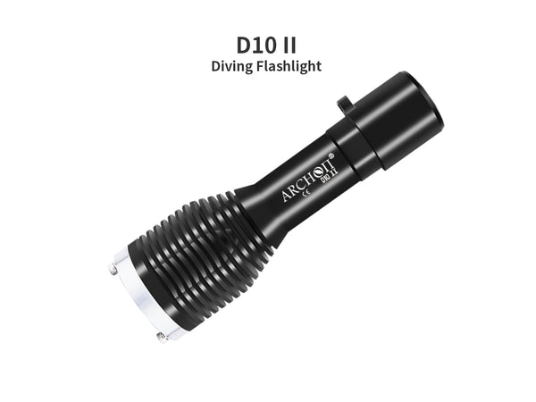 Archon D10 II Diving Flashlight | Rotary Tailcap Switch- 2,000 LM