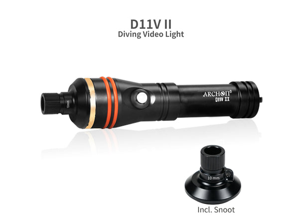 Archon D11V II Diving Macro Video Light with Snoot - 1,200 LM