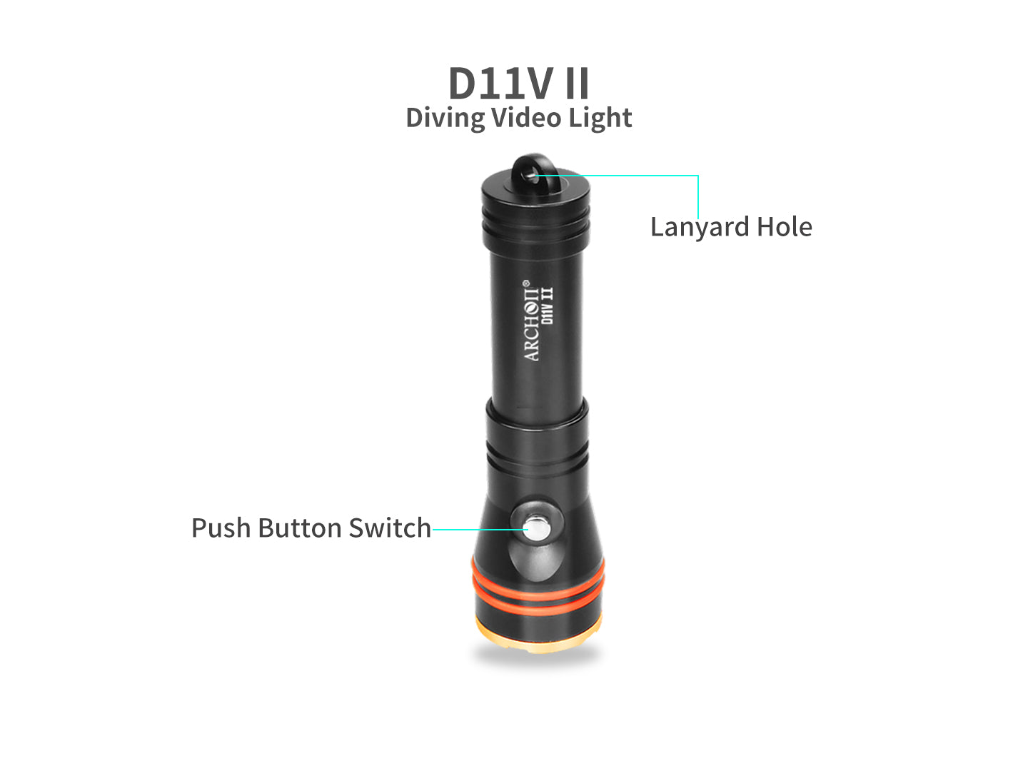 Archon D11V II Diving Macro Video Light with Snoot - 1,200 LM