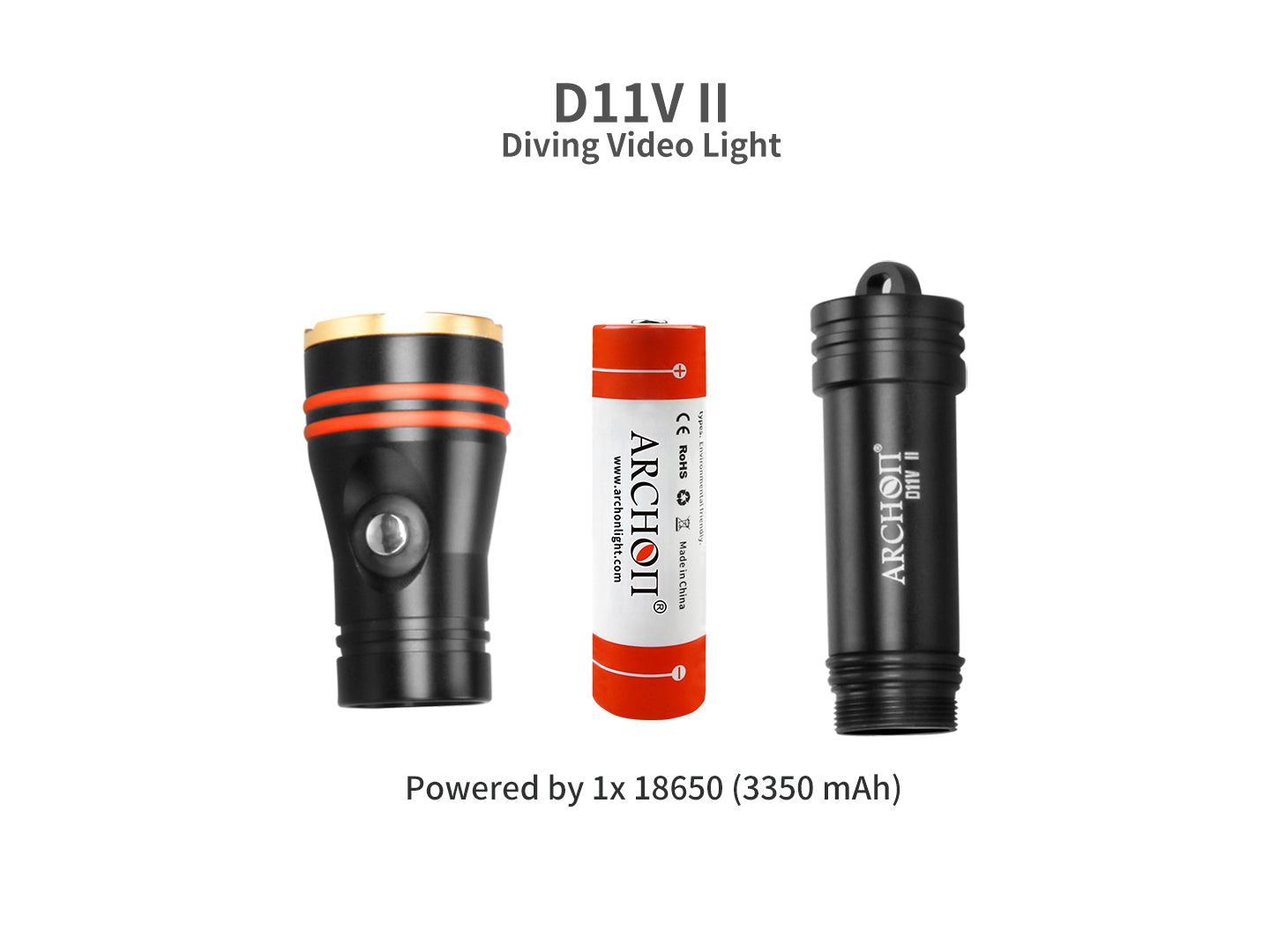 Archon D11V II Diving Macro Video Light with Snoot - 1,200 LM