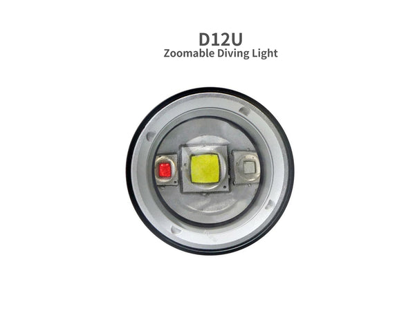 Archon D12U Zoomable Diving | White, Red & Blue Lights - 1,200 LM