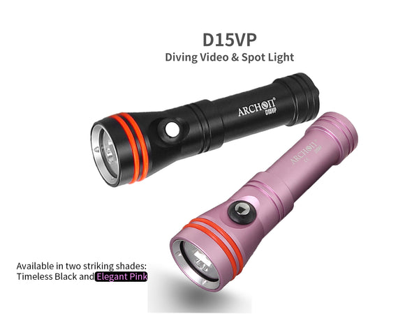 Archon D15VP Diving Video & Spot Light | White & Red Lights - 1,300 LM