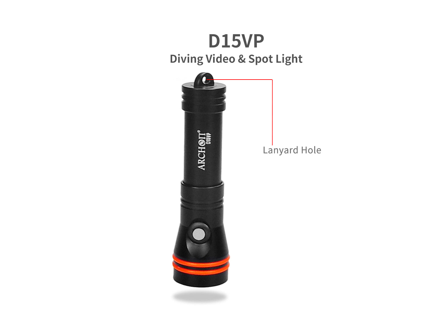 Archon D15VP Diving Video & Spot Light | White & Red Lights - 1,300 LM