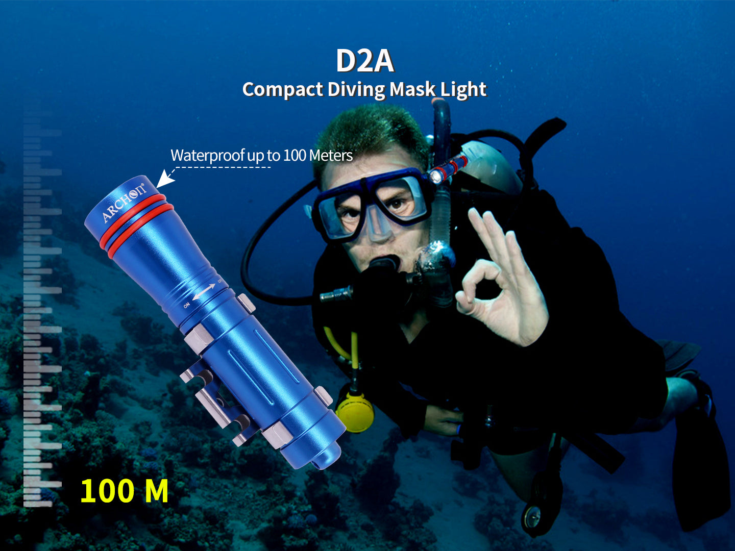Archon D2A Compact Diving Mask Light - 450 LM