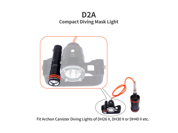 Archon D2A Compact Diving Mask Light - 450 LM