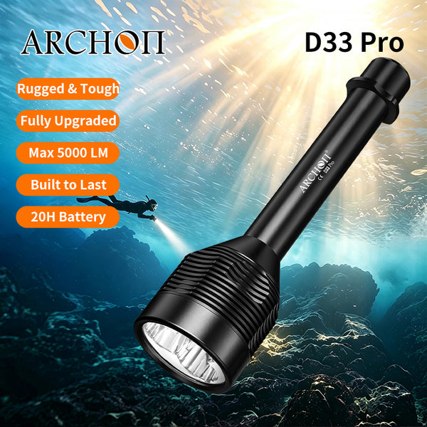 Archon D33 Pro Diving Flashlight - 5,000 LM