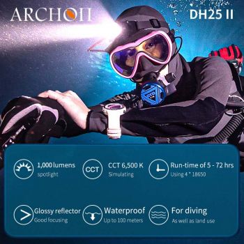Archon Canister Diving Headlamp DH25 II